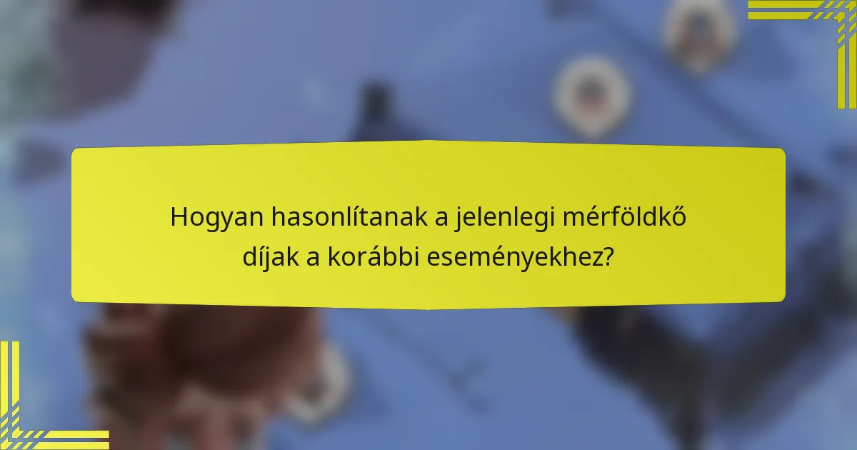 Hogyan hasonlítanak a jelenlegi mérföldkő díjak a korábbi eseményekhez?